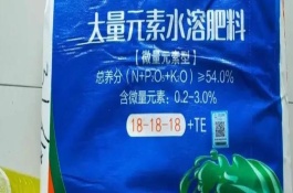大量元素水溶肥的特點，具有全溶于水的特點